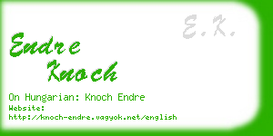 endre knoch business card